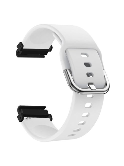 For Garmin Fenix 7S / 6S / 5S Watch Strap Silicone Breathable Replacement Bands with 20mm PC Connector - White