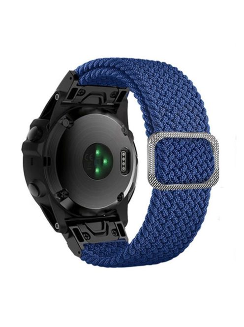 For Garmin Fenix 7X / Fenix 3 / 3 HR Nylon Watch Band Smart Bracelet 26mm Adjustable Strap with Buckle - Blue