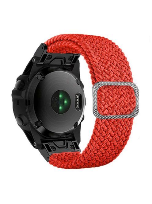 For Garmin Fenix 7X / Fenix 3 / 3 HR Nylon Watch Band Smart Bracelet 26mm Adjustable Strap with Buckle - Orange