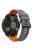 For Garmin Fenix 7X Quickfit 26mm Carbon Fiber Texture Watch Strap Adjustable Silicone Band - Grey+Orange