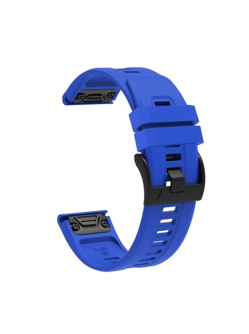 For Garmin Fenix 7X Silicone Watch Band 26mm Quick Release Metal Buckle Strap Replacement - Sapphie