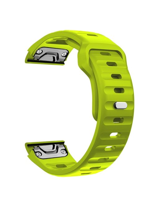 For Garmin Fenix 7X Soft Silicone Watch Strap Adjustable Wrist Band Replacement - Green