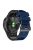 For Garmin Fenix 7X/6X Pro/Tactix 7 26mm Crocodile Texture Leather Coated Silicone Watchband Wrist Strap Replacement - Midnight Blue