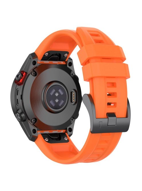 For Garmin Fenix 7X/7X Solar/6X/6X Pro/TACTIX 7 Silicone Watch Strap Quick Release Wrist Band Sports Watch Watchband 26mm - Orange