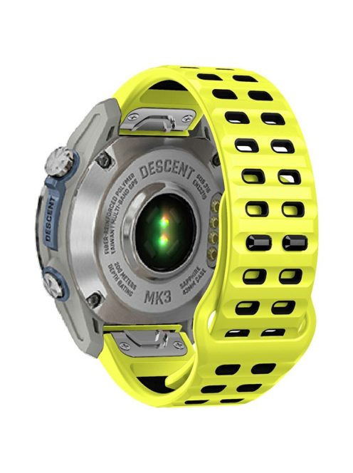 For Garmin Fenix 8 51mm / Enduro 3 / Enduro 2 Silicone Watchband Quick Release Buckle Dual Color Watch Strap - Lime+Black