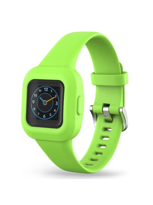 For Garmin Fit RJ3 / Vivofit JR3 Silicone Watch Band Pattern Printing Wrist Strap Replacement  - Grass Green