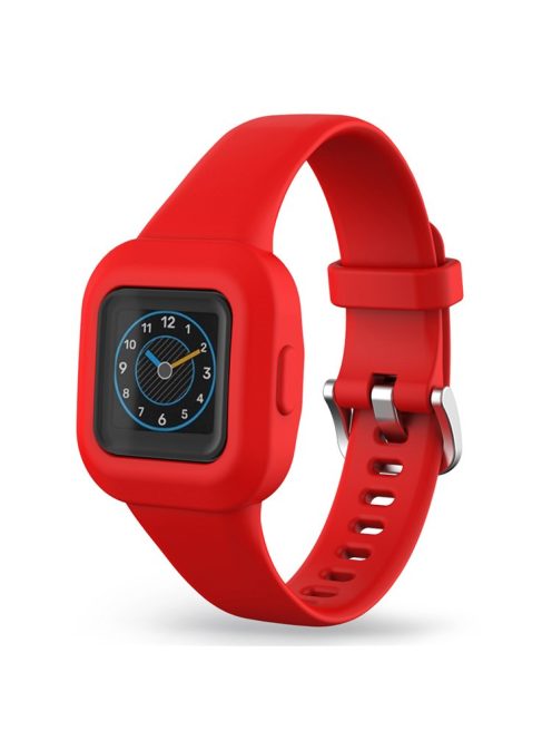 For Garmin Fit RJ3 / Vivofit JR3 Silicone Watch Band Pattern Printing Wrist Strap Replacement  - Red