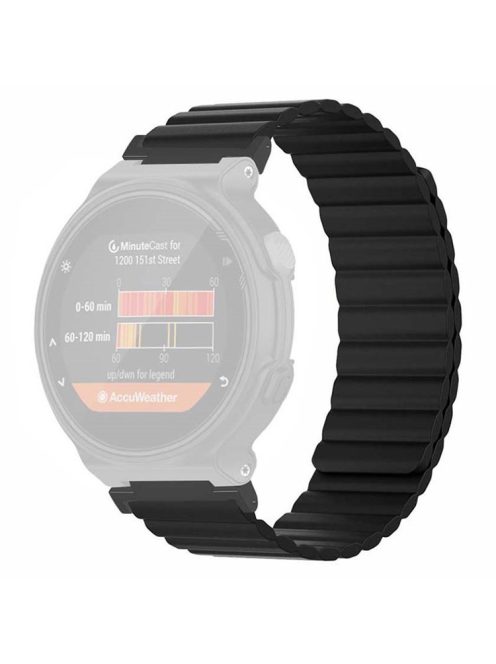 For Garmin Forerunner 220 / 230 / 235 / 735XT / 620 / 630 Silicone Strap Magnetic Smartwatch Bands - Black