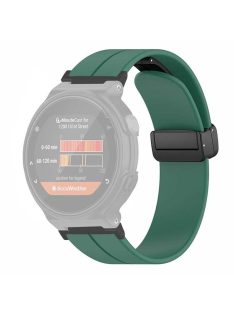   For Garmin Forerunner 220 / 230 / 235 / 735XT / 620 / 630 Watch Strap Magnetic Buckle Silicone Strap - Army Green