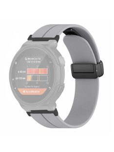   For Garmin Forerunner 220 / 230 / 235 / 735XT / 620 / 630 Watch Strap Magnetic Buckle Silicone Strap - Grey