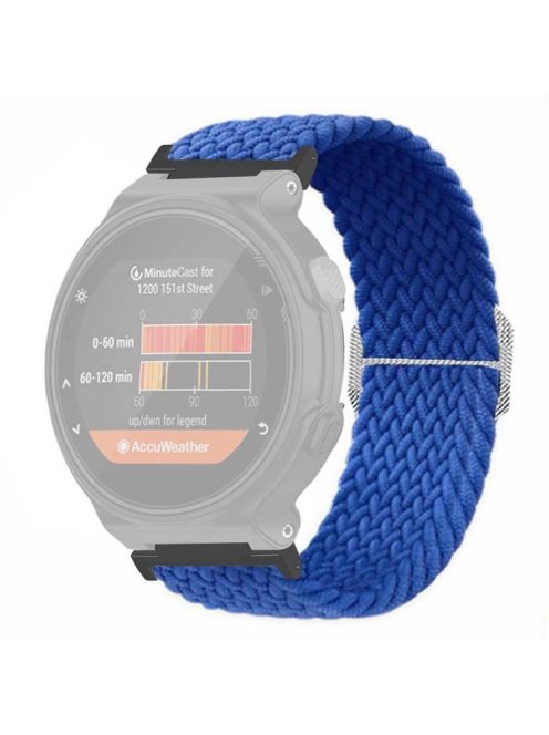 For Garmin Forerunner 220 / 230 / 235 / 735XT / 620 / 630 Watch Strap Stretchy Braided Nylon Band - Dark Blue