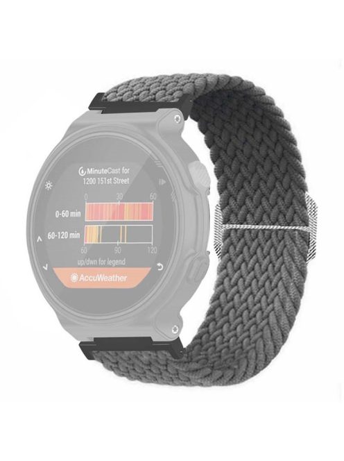 For Garmin Forerunner 220 / 230 / 235 / 735XT / 620 / 630 Watch Strap Stretchy Braided Nylon Band - Grey