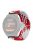 For Garmin Forerunner 220 / 230 / 235 / 735XT / 620 / 630 Watch Strap Stretchy Braided Nylon Band - Red+White