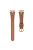 For Garmin Forerunner 245  /  245 Music Genuine Cow Leather Watchband with Rhinestone Decor (Rose Gold Connector) - Brown