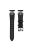 For Garmin Forerunner 245 / 245 Music Cowhide Band Crown Design Watch Strap with Black Buckle - Black