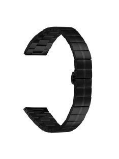   For Garmin Forerunner 245 / 245 Music Smartwatch Band Stainless Steel Wrist Strap - Black