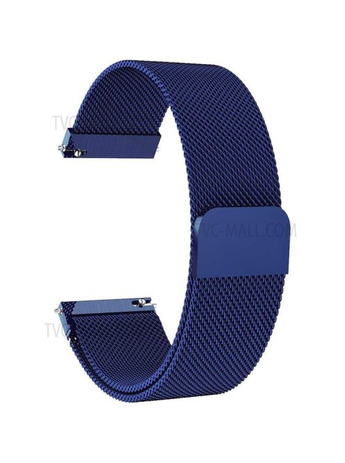 For Garmin Forerunner 245 Music/Forerunner 645 Music Strong Magnet Milanese Mesh Stainless Steel Replacement Strap Smart Watch Band (20mm) - Blue