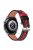 For Garmin Forerunner 245/Forerunner 245 Music Fashionable Color Splicing Watch Strap Adjustable Cowhide Leather Band (20mm) - Black/Red