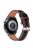 For Garmin Forerunner 245/Forerunner 245 Music Fashionable Color Splicing Watch Strap Adjustable Cowhide Leather Band (20mm) - Brown/Black