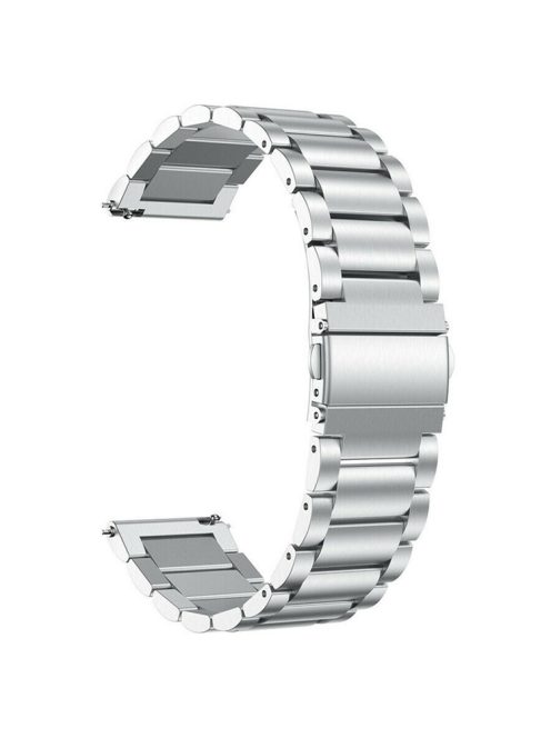 For Garmin Forerunner 255 / 255 Music 22mm Replacement Band 3-Bead 316L Stainless Steel Strap - Silver