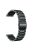 For Garmin Forerunner 255 / 255 Music 3-Bead 316L Stainless Steel Strap 22mm Replacement Wrist Band - Black