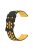 For Garmin Forerunner 255 / 745 Universal 22mm Bi-color Soft Silicone Watch Band Big Hole Design Watch Strap - Black / Yellow