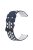 For Garmin Forerunner 255 / 745 Universal 22mm Bi-color Soft Silicone Watch Band Big Hole Design Watch Strap - Midnight Blue / White