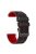 For Garmin Forerunner 255 / 745 Universal 22mm Bi-color Soft Silicone Watch Band Dual Color Watch Strap - Black / Red