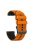 For Garmin Forerunner 255 / 745 Universal 22mm Bi-color Soft Silicone Watch Band Dual Color Watch Strap - Orange / Black