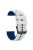 For Garmin Forerunner 255 / 745 Universal 22mm Bi-color Soft Silicone Watch Band Dual Color Watch Strap - White / Blue