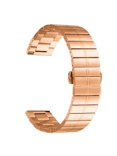   For Garmin Forerunner 255 Stainless Steel Wrist Band Watch Strap with Buckle - Rose Gold