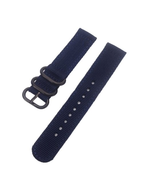 For Garmin Forerunner 255S / Venu 2S / Xiaomi Mi Watch Replacement Strap 18mm Nylon Watch Band with Round Buckle - Blue