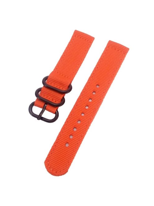 For Garmin Forerunner 255S / Venu 2S / Xiaomi Mi Watch Replacement Strap 18mm Nylon Watch Band with Round Buckle - Orange