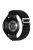 For Garmin Forerunner 255S / Venu 2S Stylish Nylon Wrist Band 18mm Universal Adjustable Smartwatch Strap - Black