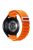 For Garmin Forerunner 255S / Venu 2S Stylish Nylon Wrist Band 18mm Universal Adjustable Smartwatch Strap - Orange