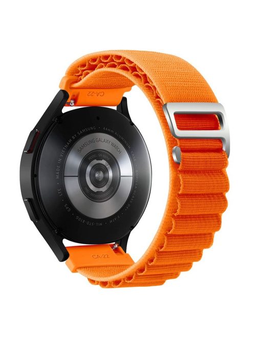 For Garmin Forerunner 255S / Venu 2S Stylish Nylon Wrist Band 18mm Universal Adjustable Smartwatch Strap - Orange