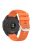 For Garmin Forerunner 256S Silicone Watch Strap 18mm Cross Stripe Replacement Strap - Orange