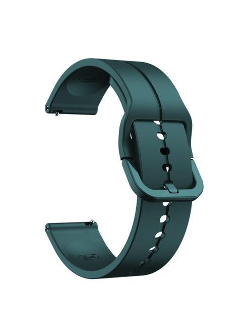 For Garmin Forerunner 265 / 255 / Vivoactive 4 / Venu 2 Silicone Watch Strap 22mm Watch Band with Square Buckle - Blackish Green