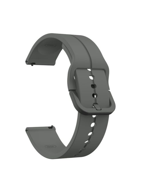 For Garmin Forerunner 265 / 255 / Vivoactive 4 / Venu 2 Silicone Watch Strap 22mm Watch Band with Square Buckle - Dark Grey