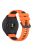 For Garmin Forerunner 265 Dual-Color Silicone Watch Strap Anti-Wear Smart Band Strap - Orange / Black