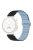 For Garmin Forerunner 265S / 255S / Venu 2S Silicone Watch Band 18mm Magnetic Wrist Strap - Black / Lake Blue