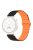 For Garmin Forerunner 265S / 255S / Venu 2S Silicone Watch Band 18mm Magnetic Wrist Strap - Black / Orange