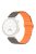 For Garmin Forerunner 265S / 255S / Venu 2S Silicone Watch Band 18mm Magnetic Wrist Strap - Grey / Orange