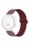 For Garmin Forerunner 265S / 255S / Venu 2S Silicone Watch Band 18mm Magnetic Wrist Strap - Smoke Purple / Wine Red