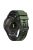 For Garmin Forerunner 265S / 255S / Venu 2S Silicone Watch Strap 18mm Dual Color Replacement Watchband - Army Green / Black