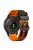 For Garmin Forerunner 265S / 255S / Venu 2S Silicone Watch Strap 18mm Dual Color Replacement Watchband - Black / Orange