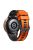 For Garmin Forerunner 265S / 255S / Venu 2S Silicone Watch Strap 18mm Dual Color Replacement Watchband - Orange / Black