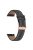 For Garmin Forerunner 265S / 255S / Venu 2S Watch Band 18mm Genuine Cow Leather Wrist Strap, Rose Gold Buckle - Black