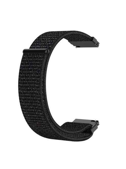 For Garmin Forerunner 265S / 255S / Venu 2S Wrist Band 18mm Universal Nylon Adjustable Watch Strap - Black