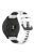 For Garmin Forerunner 265S Silicone Watch Bands 18mm Dual Color Replacement Strap - White+Black